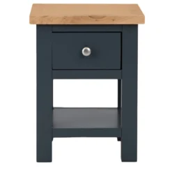 Salisbury Blue Painted Oak Slim Lamp Table -Furniture Specialty Store lp lt b 8