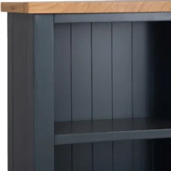 Salisbury Blue Painted Oak Small Narrow Bookcase 12 Salisbury Blue Painted Oak Small Narrow Bookcase -Furniture Specialty Store lp snb b 2