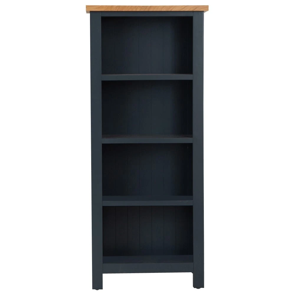 Salisbury Blue Painted Oak Small Narrow Bookcase 9 Salisbury Blue Painted Oak Small Narrow Bookcase - Image 9