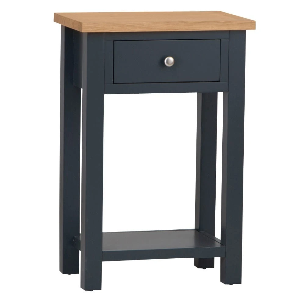 Salisbury Blue Painted Oak Telephone Table 2 Salisbury Blue Painted Oak Telephone Table - Image 2