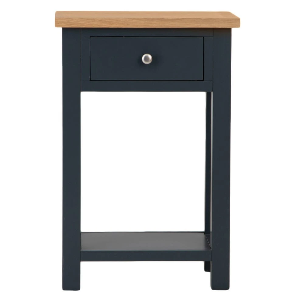 Salisbury Blue Painted Oak Telephone Table 10 Salisbury Blue Painted Oak Telephone Table - Image 10