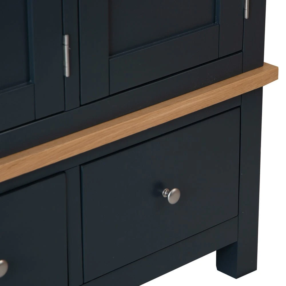 Salisbury Blue Painted Oak 3 Door Wardrobe 19 Salisbury Blue Painted Oak 3 Door Wardrobe - Image 19