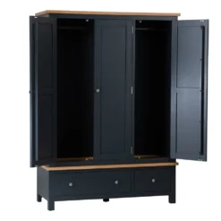 Salisbury Blue Painted Oak 3 Door Wardrobe 22 Salisbury Blue Painted Oak 3 Door Wardrobe -Furniture Specialty Store lp twr b 2