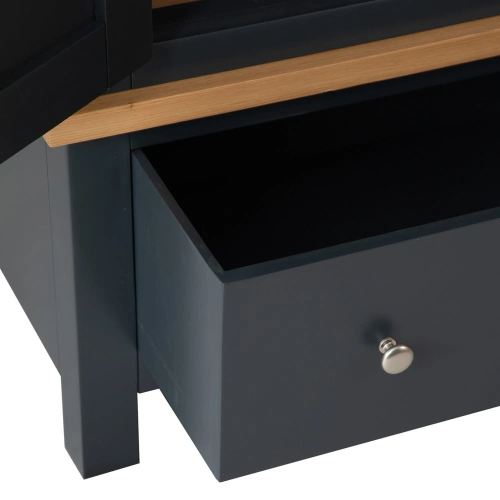 Salisbury Blue Painted Oak 3 Door Wardrobe 18 Salisbury Blue Painted Oak 3 Door Wardrobe - Image 18