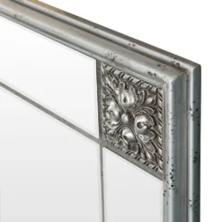Sienna Silver Frame Rectangular Wall Mirror 80 X 105cm -Furniture Specialty Store mir01 rec s 3