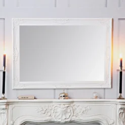 Vienna White Frame Rectangular Wall Mirror 75 X 105cm