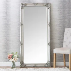 Valencia Silver Frame Leaner Mirror 80 X 175cm