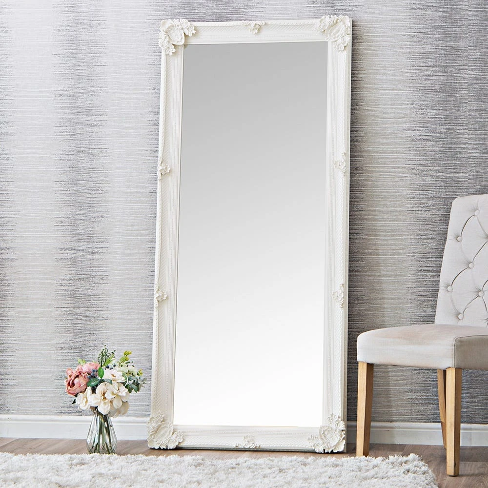 Valencia White Frame Leaner Mirror 80 X 175cm 1 Valencia White Frame Leaner Mirror 80 X 175cm