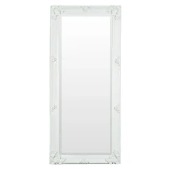 Valencia White Frame Leaner Mirror 80 X 175cm 10 Valencia White Frame Leaner Mirror 80 X 175cm -Furniture Specialty Store mir05 lnr w 2