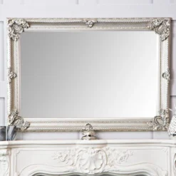 Valencia Silver Frame Rectangular Wall Mirror 80 X 115cm