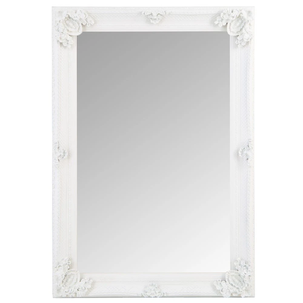 Valencia White Frame Rectangular Wall Mirror 80 X 115cm 8 Valencia White Frame Rectangular Wall Mirror 80 X 115cm - Image 8