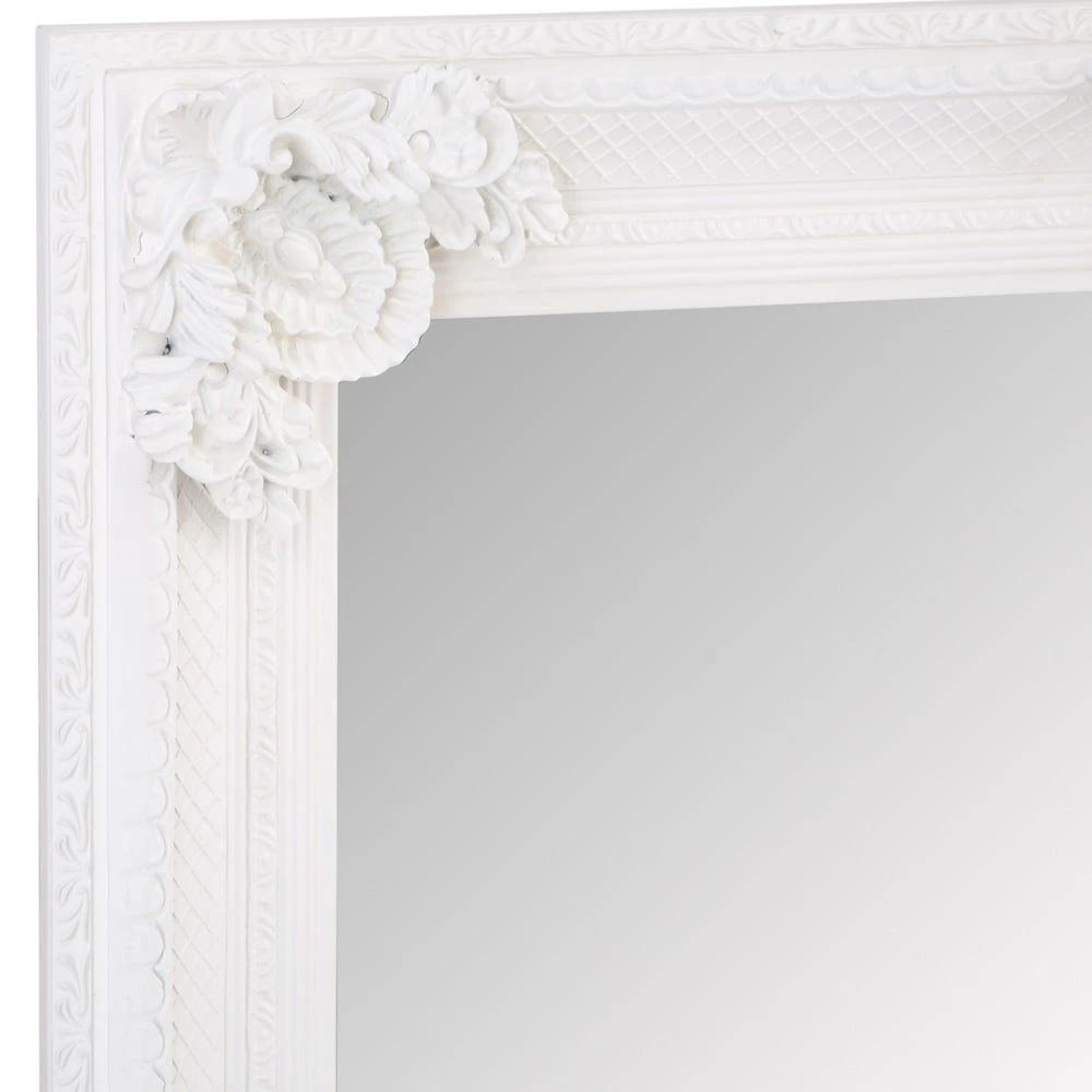 Valencia White Frame Rectangular Wall Mirror 80 X 115cm 10 Valencia White Frame Rectangular Wall Mirror 80 X 115cm - Image 10