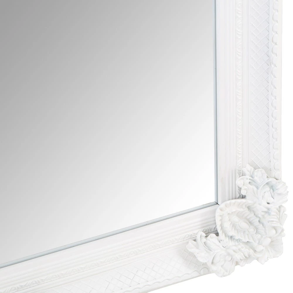 Valencia White Frame Rectangular Wall Mirror 80 X 115cm 5 Valencia White Frame Rectangular Wall Mirror 80 X 115cm - Image 5