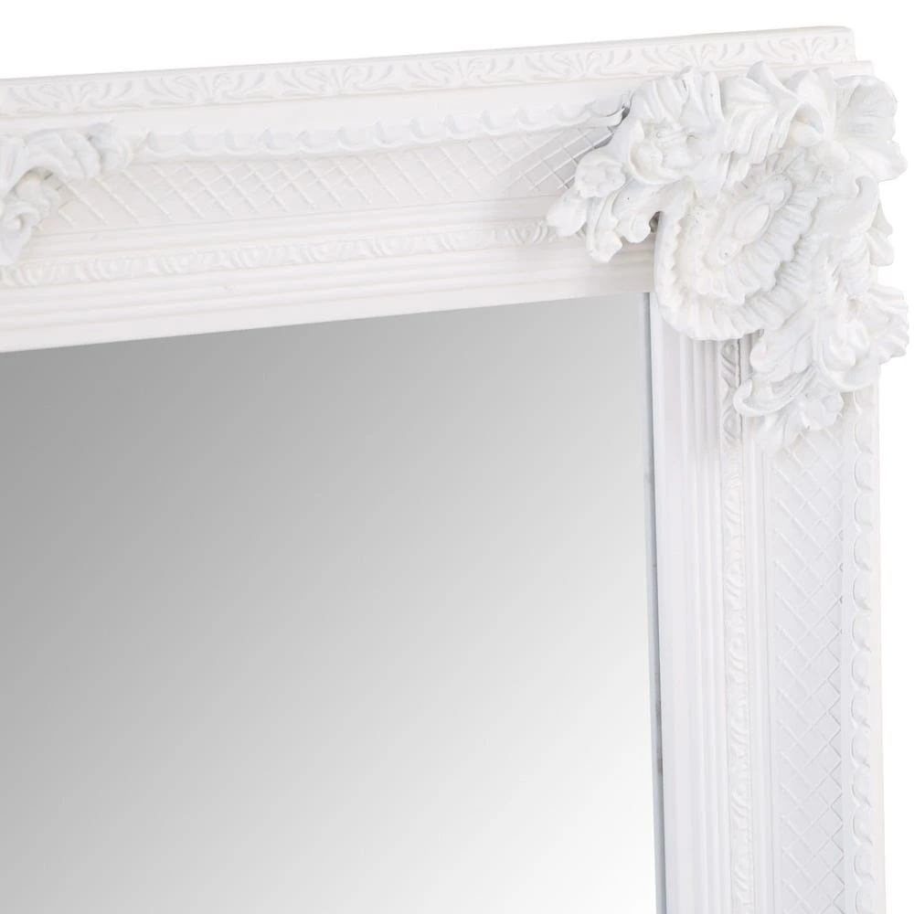 Valencia White Frame Rectangular Wall Mirror 80 X 115cm 6 Valencia White Frame Rectangular Wall Mirror 80 X 115cm - Image 6