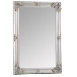 Valencia Silver Frame Rectangular Wall Mirror 80 X 115cm -Furniture Specialty Store mir05 rec s 1