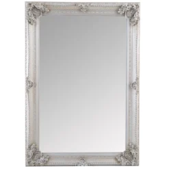 Valencia Silver Frame Rectangular Wall Mirror 80 X 115cm -Furniture Specialty Store mir05 rec s 10