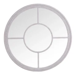 Marseille Distressed Grey Round Window Mirror 100 X 100cm -Furniture Specialty Store mir06 g 1
