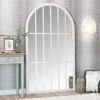 Geneva Large White Arched Window Mirror 105 X 177cm