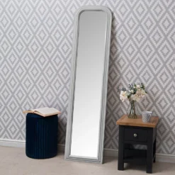 Salzburg Grey Arched Leaner Hallway Mirror 40 X 160cm