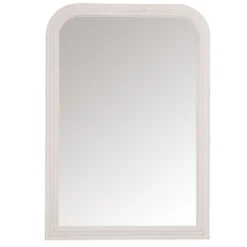 Salzburg White Arched Rectangular Wall Mirror 70 X 100cm -Furniture Specialty Store mir13 rec w 6