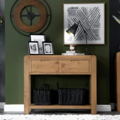 Oslo Chunky Oak Large Console Table