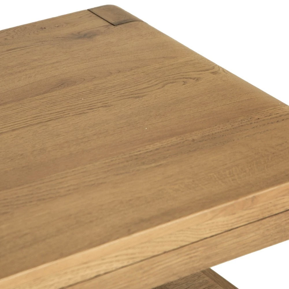 Oslo Chunky Oak Large Coffee Table With Shelf 4 Oslo Chunky Oak Large Coffee Table With Shelf - Image 4