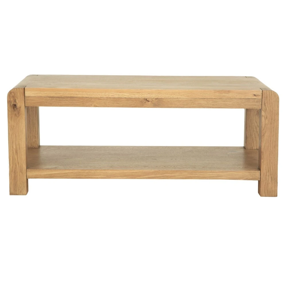 Oslo Chunky Oak Large Coffee Table With Shelf 9 Oslo Chunky Oak Large Coffee Table With Shelf - Image 9