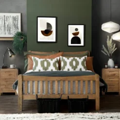 Oslo Chunky Oak Double Bed Frame