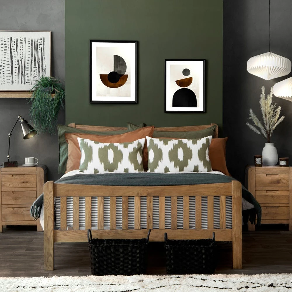 Oslo Chunky Oak Double Bed Frame 1 Oslo Chunky Oak Double Bed Frame
