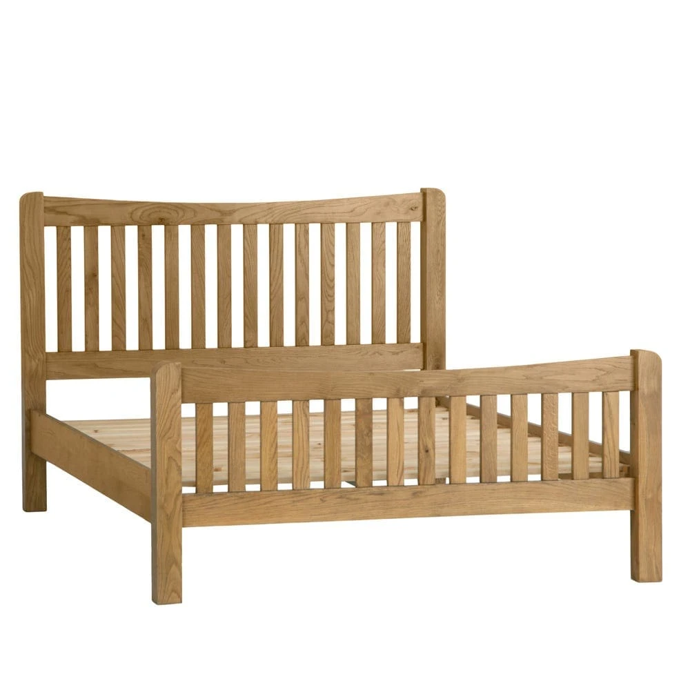 Oslo Chunky Oak Double Bed Frame 2 Oslo Chunky Oak Double Bed Frame - Image 2