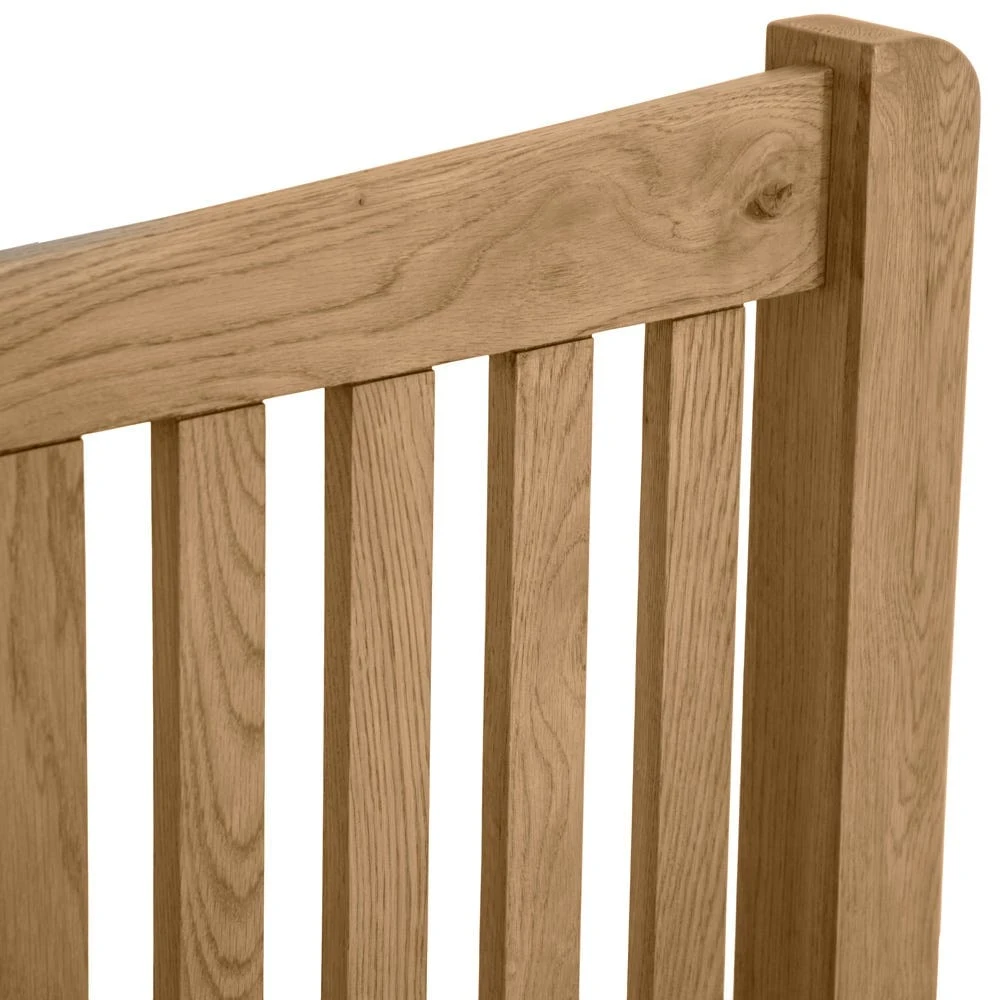 Oslo Chunky Oak Double Bed Frame 6 Oslo Chunky Oak Double Bed Frame - Image 6