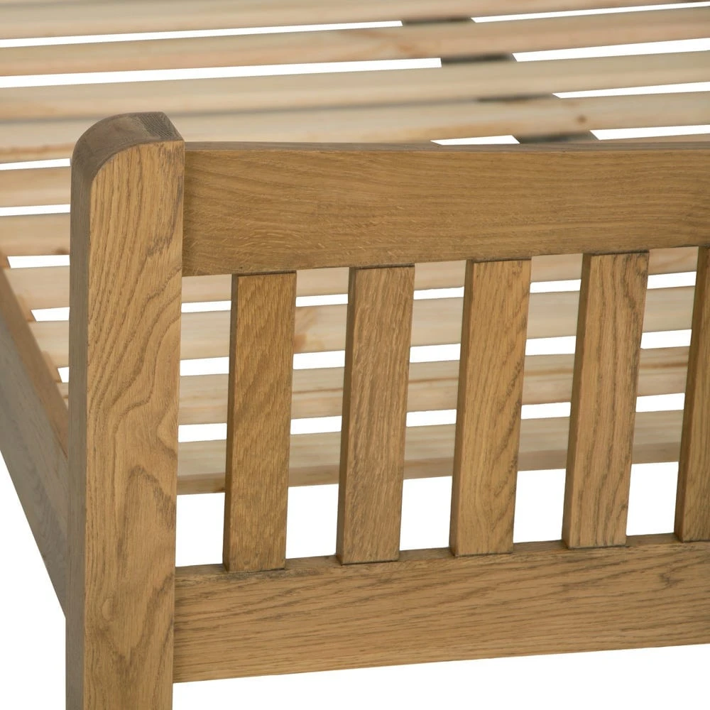 Oslo Chunky Oak Double Bed Frame 4 Oslo Chunky Oak Double Bed Frame - Image 4