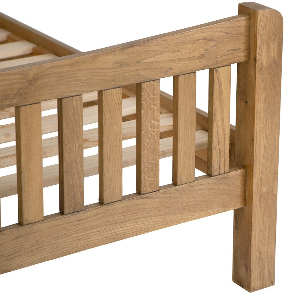 Oslo Chunky Oak Double Bed Frame 12 Oslo Chunky Oak Double Bed Frame - Image 12