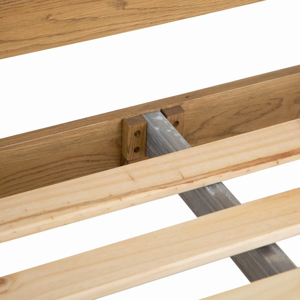 Oslo Chunky Oak Double Bed Frame 7 Oslo Chunky Oak Double Bed Frame - Image 7