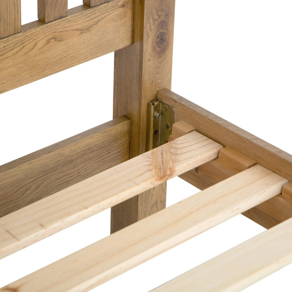 Oslo Chunky Oak Double Bed Frame 8 Oslo Chunky Oak Double Bed Frame - Image 8