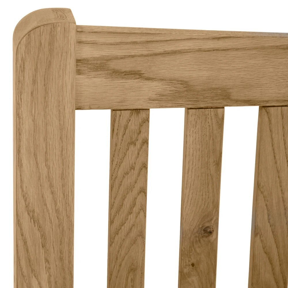 Oslo Chunky Oak Double Bed Frame 5 Oslo Chunky Oak Double Bed Frame - Image 5