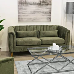 Meabh Winter Moss 3 Seater Sofa With Two Pillows