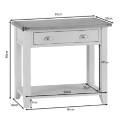 Chester Stone Painted Oak Console Table 21 Chester Stone Painted Oak Console Table -Furniture Specialty Store nc con dimensions
