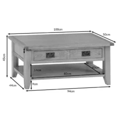Rustic Oak Coffee Table With Drawers -Furniture Specialty Store nc ct oak dimensions