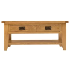 Rustic Oak Coffee Table With Drawers -Furniture Specialty Store nc ct ok 2