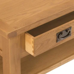 Rustic Oak Coffee Table With Drawers -Furniture Specialty Store nc ct ok 4