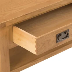 Rustic Oak Coffee Table With Drawers -Furniture Specialty Store nc ct ok 5