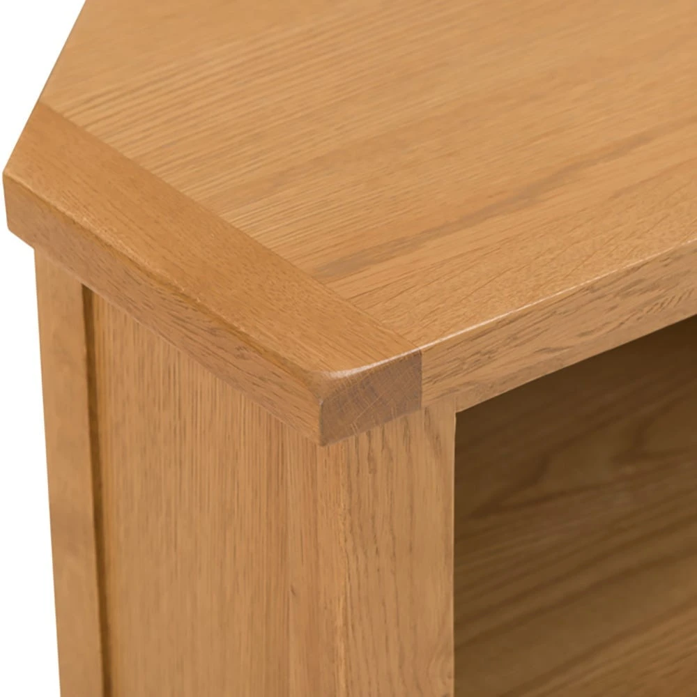 Rustic Oak Corner TV Unit 4 Rustic Oak Corner TV Unit - Image 4