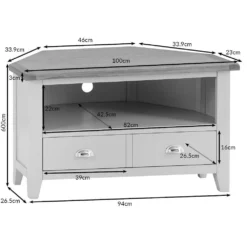 Chester White Painted Oak Corner TV Unit 17 Chester White Painted Oak Corner TV Unit -Furniture Specialty Store nc ctv white