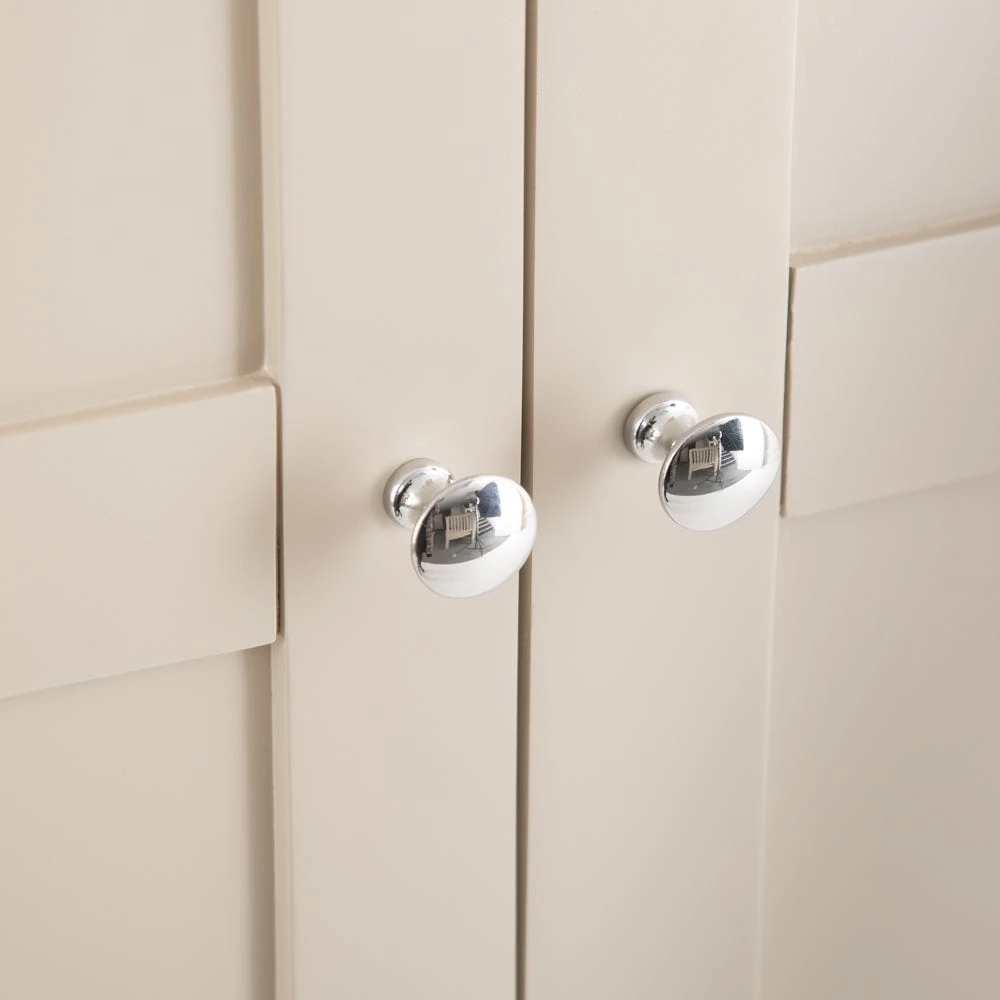 Chester Stone Painted Oak Double Wardrobe 8 Chester Stone Painted Oak Double Wardrobe - Image 8