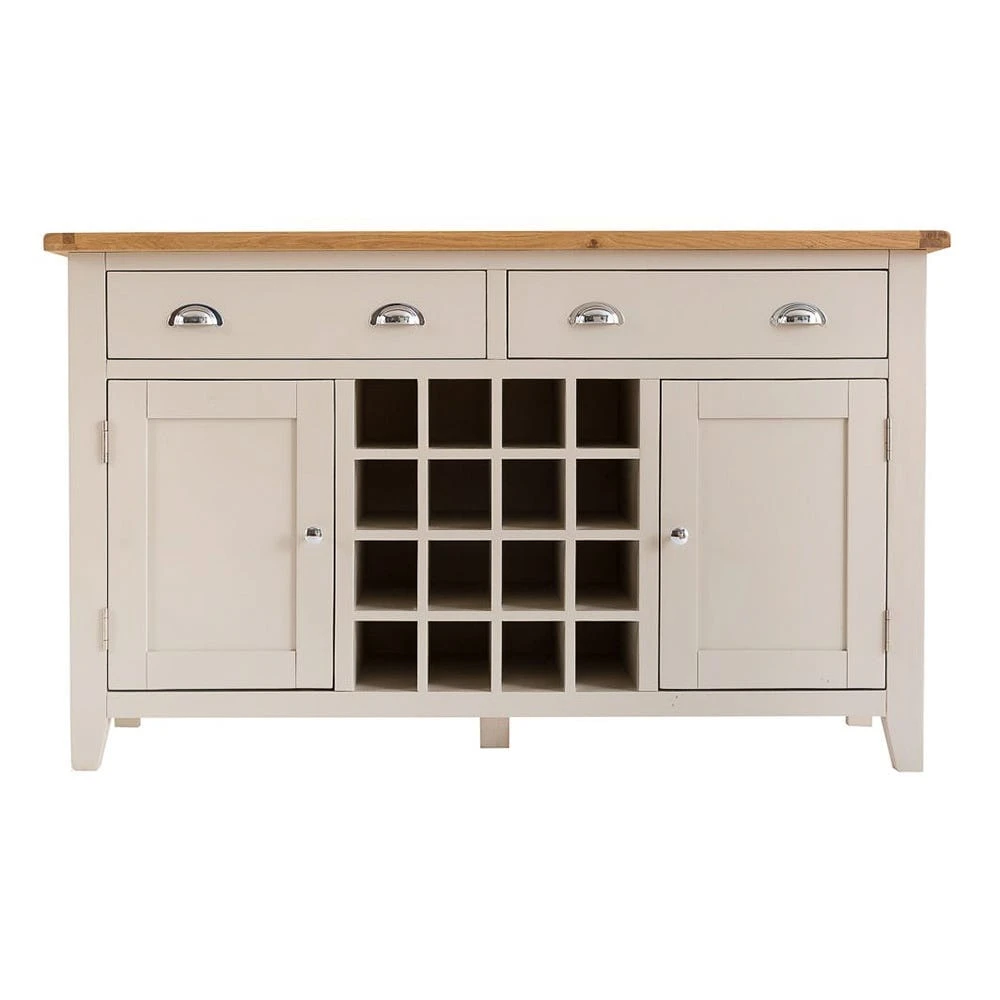 Chester Stone Painted Oak 2 Door Large Sideboard With Wine Rack 10 Chester Stone Painted Oak 2 Door Large Sideboard With Wine Rack - Image 10