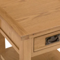 Rustic Oak 1 Drawer Large Lamp Table 16 Rustic Oak 1 Drawer Large Lamp Table -Furniture Specialty Store nc lt ok 4