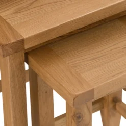 Rustic Oak Nest Of 3 Tables -Furniture Specialty Store nc n3t ok 3