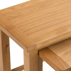 Rustic Oak Nest Of 3 Tables -Furniture Specialty Store nc n3t ok 4