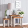 Chester Stone Painted Oak Nest Of 3 Tables